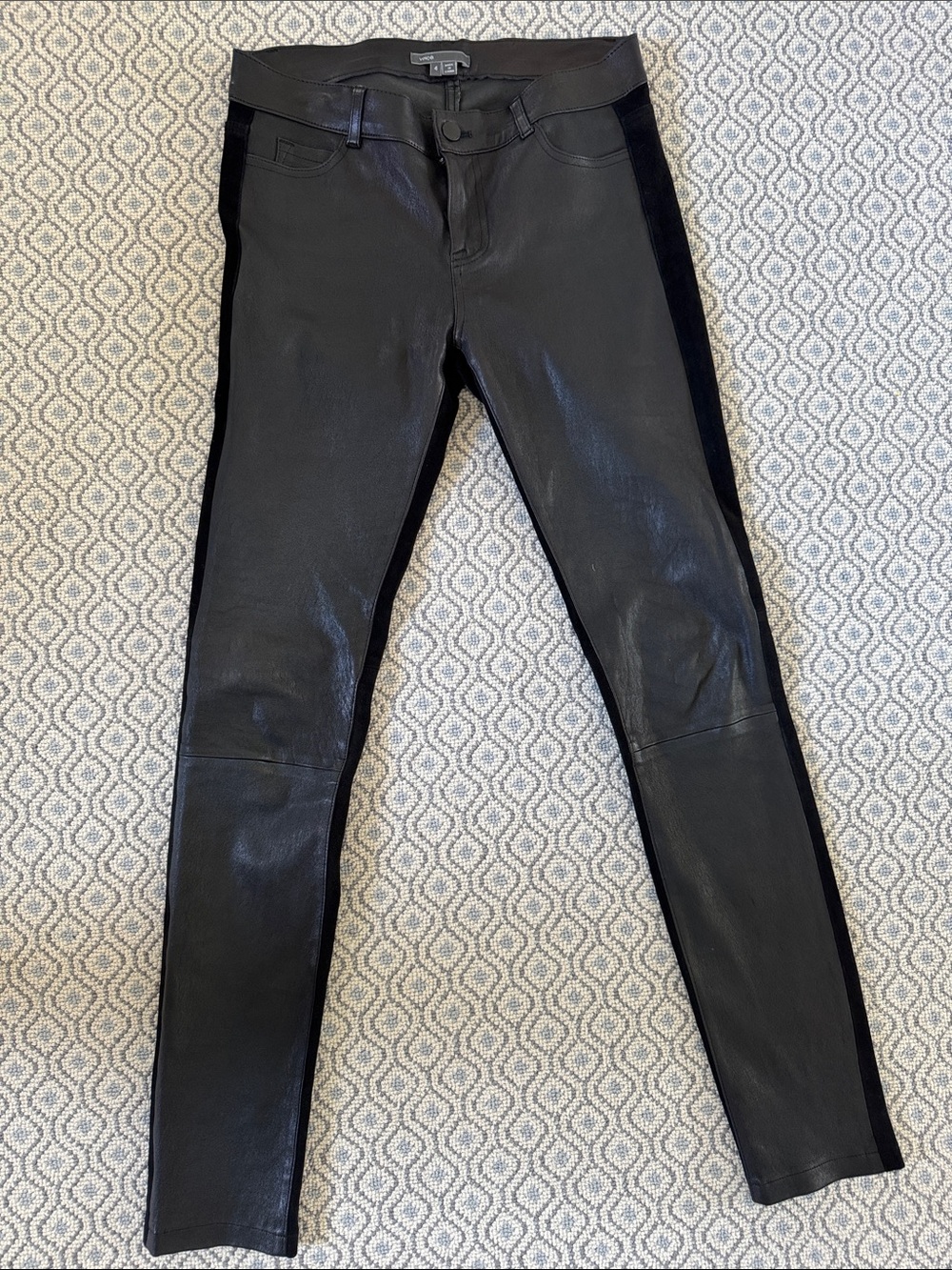 Vince Low Rise Leather Pants - Picture 2 of 9